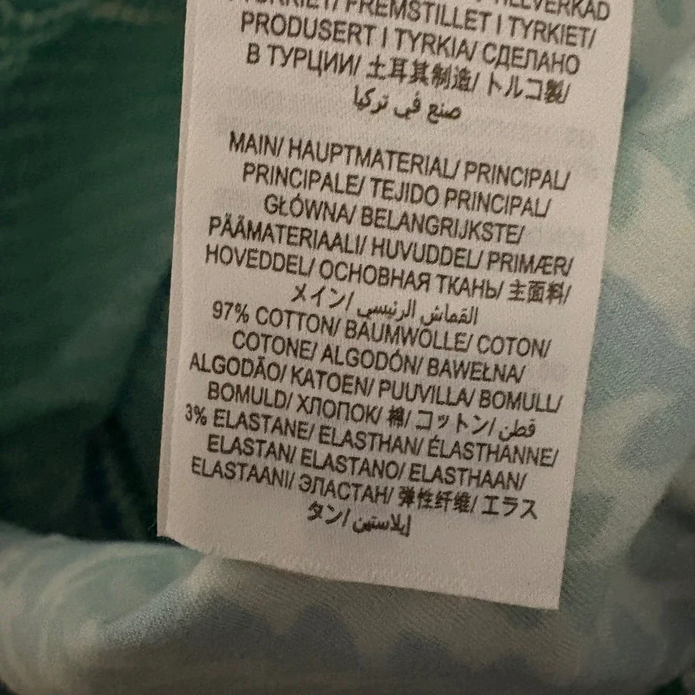 Boden Green Blue Geometric Leaf Print A-Line Mini Skirt Pockets US 16/18R - Picture 7 of 7